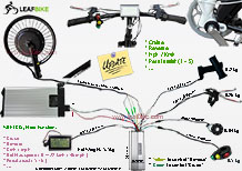 20 inch 60V 2000W front hub motor electric bike conversion kit wire diagram